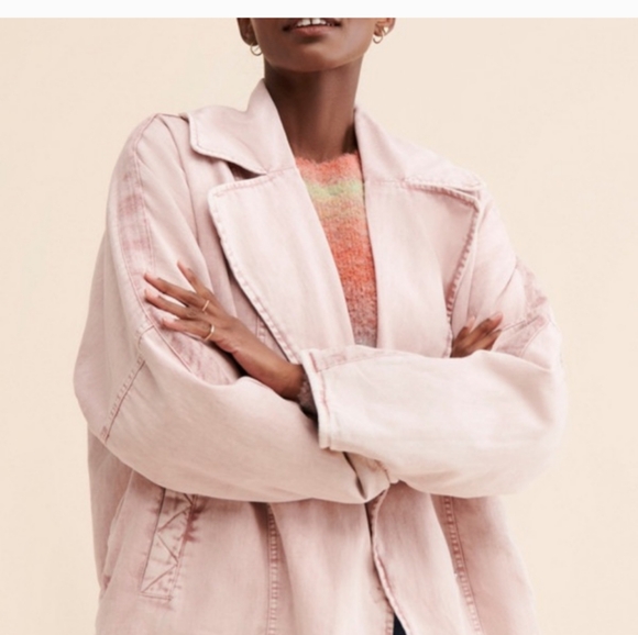 Free People Lolo Denim Jacket in Mauve size various NWT - Picture 6 of 11